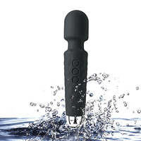 Vibrateur USB rechargeable avec 20 modes de vibration puissants, tête de massage silencieuse en silicone, cou flexible pour la masturbation féminine