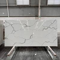 Table en quartz Calacatta poli de haute qualité, style design moderne pour la maison ou l'hôtel, table basse en dalle de quartz blanc