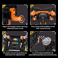 Ensemble de construction de volant de course GT 935 pièces en plastique ABS, support de téléphone pour voiture, support d'affichage, briques techniques de collection pour cadeau