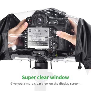 Housse de pluie universelle pour appareil photo, en nylon imperméable, pour la protection des objectifs téléobjectifs DSLR, utilisation en extérieur - Product Image 4