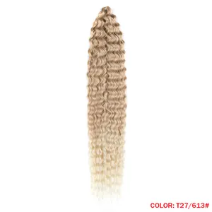 Extensão de cabelo sintético, atacado ondulado de crochê 30 polegadas extensão de cabelo sintético ombré ondulado