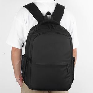 2025 <b>Simple</b> Men's <b>Backpack</b> Plain Color College Boys Schoolbag Outdoor Travel Sports <b>Backpacks</b> - Product Image 2
