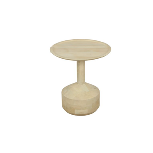 Mesa de centro de madera de mango macizo, acabado natural blanqueado, aspecto artesanal, construcción resistente, decorativa, ecológica, perfecta para modernos - Product Image 1