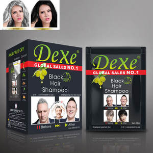 Crème colorante pour cheveux <span class=keywords><strong>DEXE</strong></span> Magic, nouvelle arrivée, 2 en 1, couleur noire, shampooing 25 ml * 10 sachets, bon prix pour adultes, hommes et femmes, <span class=keywords><strong>utilisation</strong></span> à domicile ou en salon - Product Image 3