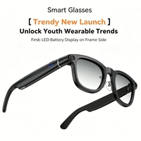 Lunettes Caméra Intelligentes avec Indicateur de Batterie, 8MP, 1200P/4K, Commande Vocale, Traduction en Temps Réel, Assistant Vocal IA, Recharge Magnétique