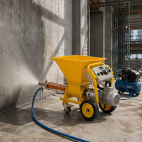 Mesin Semprot Multifungsi 220V Motor Brushless untuk Cat Batu Asli, Semen, Slurry, Mortar, dan Pelapis Anti Air