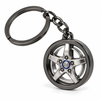 Porte-clés en métal personnalisé avec jante de roue, logo sur mesure, cadeau promotionnel en gros, fournisseur OEM, fabricant premium
