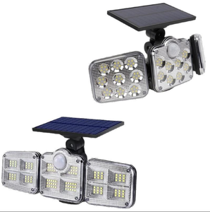<span class=keywords><strong>Lampe</strong></span> <span class=keywords><strong>solaire</strong></span> extérieure pour garage et jardin, 3 têtes, détecteur de mouvement, lumière IP65 étanche, 270 degrés grand angle, appliques murales avec 3 modes, 122 LED - Product Image 6
