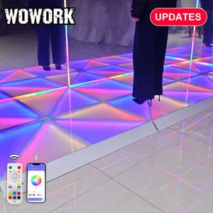 WOWORK Vente flash Panneau lumineux personnalisé en métal fer forgé pour <span class=keywords><strong>DJ</strong></span>, mariage, piste de danse LED, effet miroir infini 3D magnétique pour photomaton - Product Image 2
