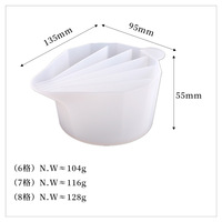 Gobelets en silicone épais et réutilisables pour mélange de résine avec 4 compartiments, fournitures de peinture pour l'art fluide, la résine et l'acrylique