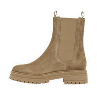 Bottines Chelsea à plateforme épaisse, bout rond, semelle à crampons, microfibre premium pour le streetwear urbain, la mode outdoor et le quotidien