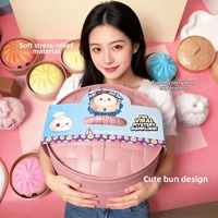 Bantal Empuk Bentuk Pangsit Raksasa, Mainan Empuk Bentuk Roti Kukus Ekstra Besar, Mainan Roti Kukus Realistis, Pengukus Besar