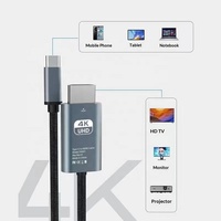 USB-C zu HDTV Kabel 4K 60Hz 2M Nylon/PVC-Ummantelung für Tablet iPhone 15-17 MacBook iPad Projektor Laptop