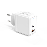 Chargeur GaN 35W PD à prise standard UE, certifié CE, avec protocoles de charge rapide, tête de charge au nitrure de gallium pour voyage, service personnalisé, OVP