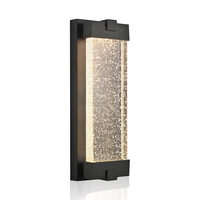 Applique murale LED extérieure moderne en aluminium étanche avec verre à bulles pour jardin, villa, entrée, porche, cour arrière, allée