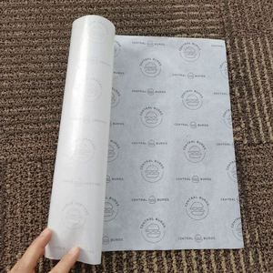 Customized Logo PE Disposable Food-Grade Oil-Resistant <b>Wrapping</b> <b>Paper</b> Recyclable Eco-Friendly for Burger Shops Fried Chicken - Product Image 2