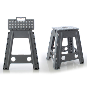 Taburetes de paso plegables negros de 400 libras de capacidad con asa Taburete de paso plegable de plástico para <span class=keywords><strong>adultos</strong></span> y niños - Product Image 1