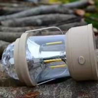 Lanterne d'ambiance LED portable colorée pour l'extérieur, lampe à boule en ABS, lampe de camping pour célébrités d'Internet