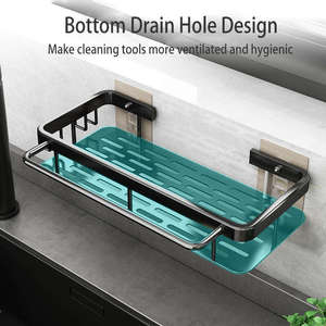 ที่จัดระเบียบอ่างล้างจานอะลูมิเนียมจากโรงงานโดยตรง แบบติดกา<span class=keywords><strong>ว</strong></span>หรือเจาะรู ชั้น<span class=keywords><strong>ว</strong></span>างเก็บของเหนือก๊อกน้ำ ถาดรองน้ำ ตะกร้าระบายน้ำ - Product Image 2