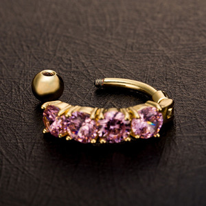 <span class=keywords><strong>Piercing</strong></span> de acero quirúrgico para ombligo, <span class=keywords><strong>Piercing</strong></span> para el ombligo, joyas, 4 unidades - Product Image 2