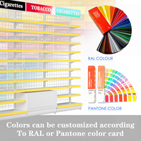 Étagères d'affichage de cigarettes en métal acrylique légères personnalisées OEM, présentoir de cigarettes portable à pousser-tirer