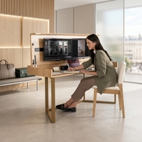 Bureau ergonomique réglable OEM, pliable, avec structure métallique, moderne, multifonctionnel, poste de travail informatique, mobilier pour la maison et la salle d'étude