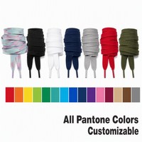 Lacets plats tressés en gros, texture tissée, multicolores, avec embouts en plastique pour baskets et chaussures décontractées