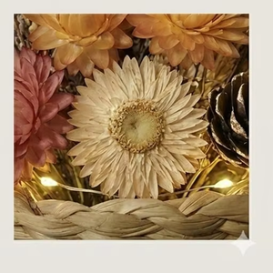 Cesta de Flores de Jacinto de Agua Tejida a Mano, Maceta Decorativa de Mimbre para Flores Secas, Arreglos Artificiales, Decoración de Mesa - Product Image 3