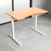 Plateau de bureau électrique Ecomax en bambou, réglable en hauteur, pour assis-debout, mobilier de bureau, usine