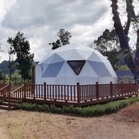 Tente en dôme géodésique de 6m 7m 8m de diamètre pour le Glamping extérieur