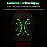 Nouvelle montre-bracelet unisexe MINI FOCUS 0420G, tendance de la mode décontractée de luxe, quartz, cadran en verre squelette, silicone, luminescent, résistant à l'eau