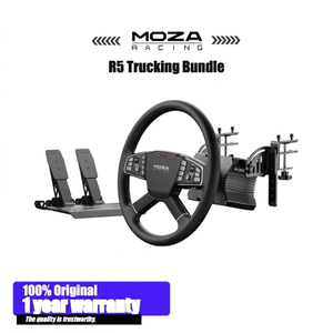 Volante de Carreras Moza Racing R5 de 5.5nm con Accionamiento Directo, Paquete TSW de 400mm, SRP Lite, Dos Sets, Equipo de Simulación para PC R5+TSW+SRP ¡Bienvenido! - Product Image 1