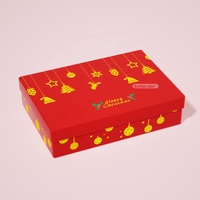 Boîtes d'emballage pour biscuits de Noël en carton recyclable personnalisées, boîtes cadeaux créatives pour les fêtes avec couvercles et base