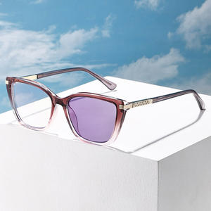 Gafas de Sol Fotocromáticas Cat Eye de Boutique para Mujer, Lentes de PC con Protección UV400, Marco de Metal y Plástico, Color Negro HL-95037 - Product Image 4