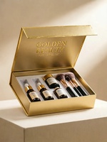 Boîte d'emballage de luxe en carton doré de haute qualité, coffret cadeau en papier premium pour flacon d'huile capillaire et ensembles cosmétiques