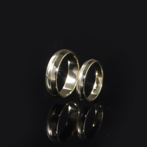 Modern Simple Plain Couple <strong>Ring</strong> Gold Plated 925 Sterling Silver Engraved Single Groove Line Matching Forever <strong>Love</strong> Couple <strong>Rings</strong> - Product Image 3