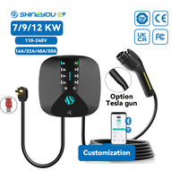 Chargeur mural intelligent Shineyou Wallbox 7/9/12 kW pour Tesla Type 1 (SAE J1772) IP67 avec fonctionnalités d'équilibrage de charge et de gestion de l'énergie – Vente en gros uniquement