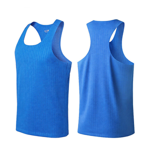 Débardeur de course sans coutures pour homme, respirant, séchage rapide, en polyester, sans manches, pour le sport et l'entraînement en salle de sport - Product Image 1