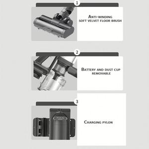 Article populaire : Aspirateur électrique sans fil portable 350 W 27 kPa avec moteur sans balais, brosse à plancher, batterie amovible et tube rétractable - Product Image 6