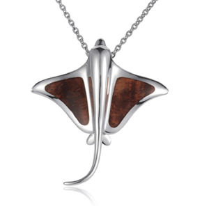 هاواي S925 فضة البحر اللادغة Koa الخشب قلادة مجوهرات غرامة تصميم مصنع مجوهرات - Product Image 2