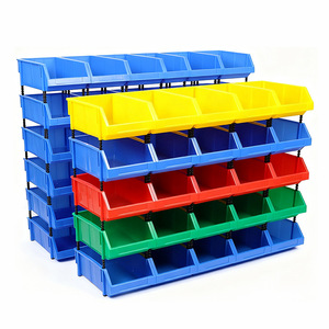 Plastic <b>Storage</b> <b>Bins</b> <b>Wall</b> <b>Mounted</b> Rectangular HDPE Office Organizer General Packaging No Lid Eco Friendly - Product Image 2