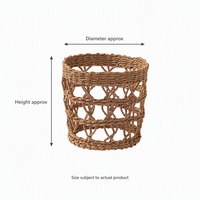 Panier en jonc de mer et jute tressé à la main, support de vase, porte-gobelet, décoration de table en fibres naturelles, vente en gros OEM, panier en corde tressée