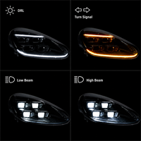 BK LED-Scheinwerfer-Set für Porsche Cayenne 2011-2018 EU-Spezifikation 2024 Matrix-Stil Sequentieller Blinker Plug-and-Play