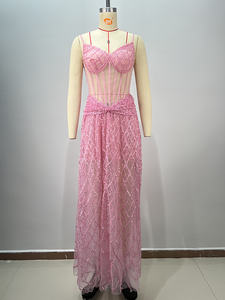 A10670 Migugarment Vestido de Fiesta Elegante para Damas, con Lentejuelas Bordadas, Diseño Sexy con Abertura Alta, Espalda Descubierta, Vestido de Noche para Fiesta - Product Image 2