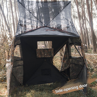 Tente de camouflage épaissie personnalisable pour l'observation des oiseaux et la chasse en extérieur, abri de terre imperméable à 270/360 degrés avec vue panoramique
