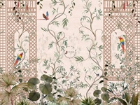 Revêtement mural auto-adhésif imperméable pour la maison, décoration tropicale, feuilles de palmier, perroquet, papier peint mural vintage à motifs floraux et d'animaux