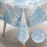 Nappe imprimée coquillage corail étoile de mer nappe résistante imperméable nappe Rectangle pour cuisine intérieur extérieur
