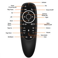 Air Mouse G10S Pro con Código Fijo, Giroscopio, 2.4GHz Inalámbrico, Retroiluminado, Control por Voz, Control Remoto con Aprendizaje IR para Android TV Box