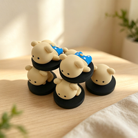 Figurine d'ours en PVC souple 3D personnalisée, OEM ODM, ornement de bureau, poupée animale personnalisée pour la décoration de table à la maison, cadeau promotionnel