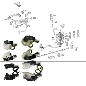 Attuatore Serratura Porta di Alta Qualità per <span class=keywords><strong>MERCEDES</strong></span>-BENZ Classe S W220 S430 S500 Meccanismo di Chiusura Porta per Sicurezza Auto - Product Image 6